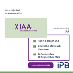 Bezoek ons op IAA Transportation 2026 - Blog 1